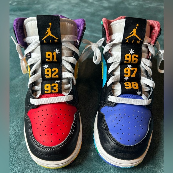 Colorful Air Jordan 1 Mid Sneakers - Picture 2 of 7